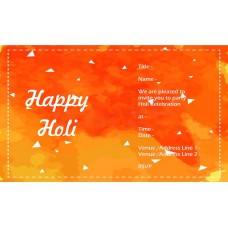 Orange Holi Card 